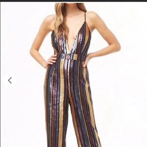 Forever 21 sequin jumpsuit